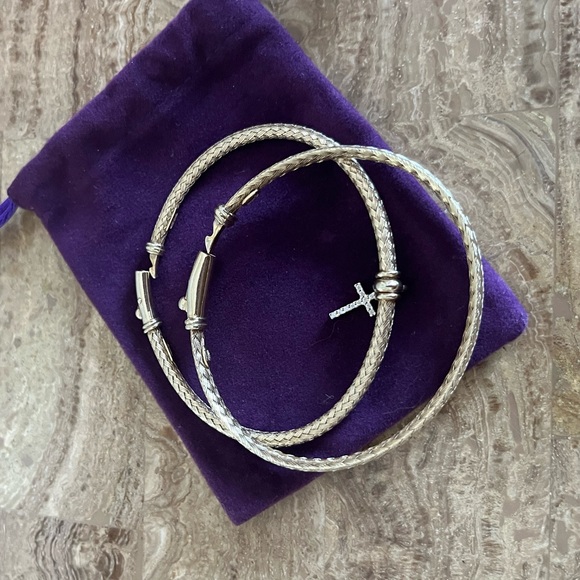 Mia Fiore gold over 925 sterling silver bangle bracelets. - Picture 2 of 7